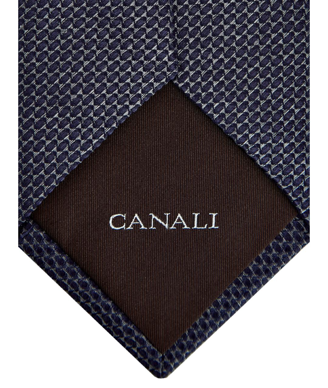 CANALI Синий шелковый галстук, фото 3