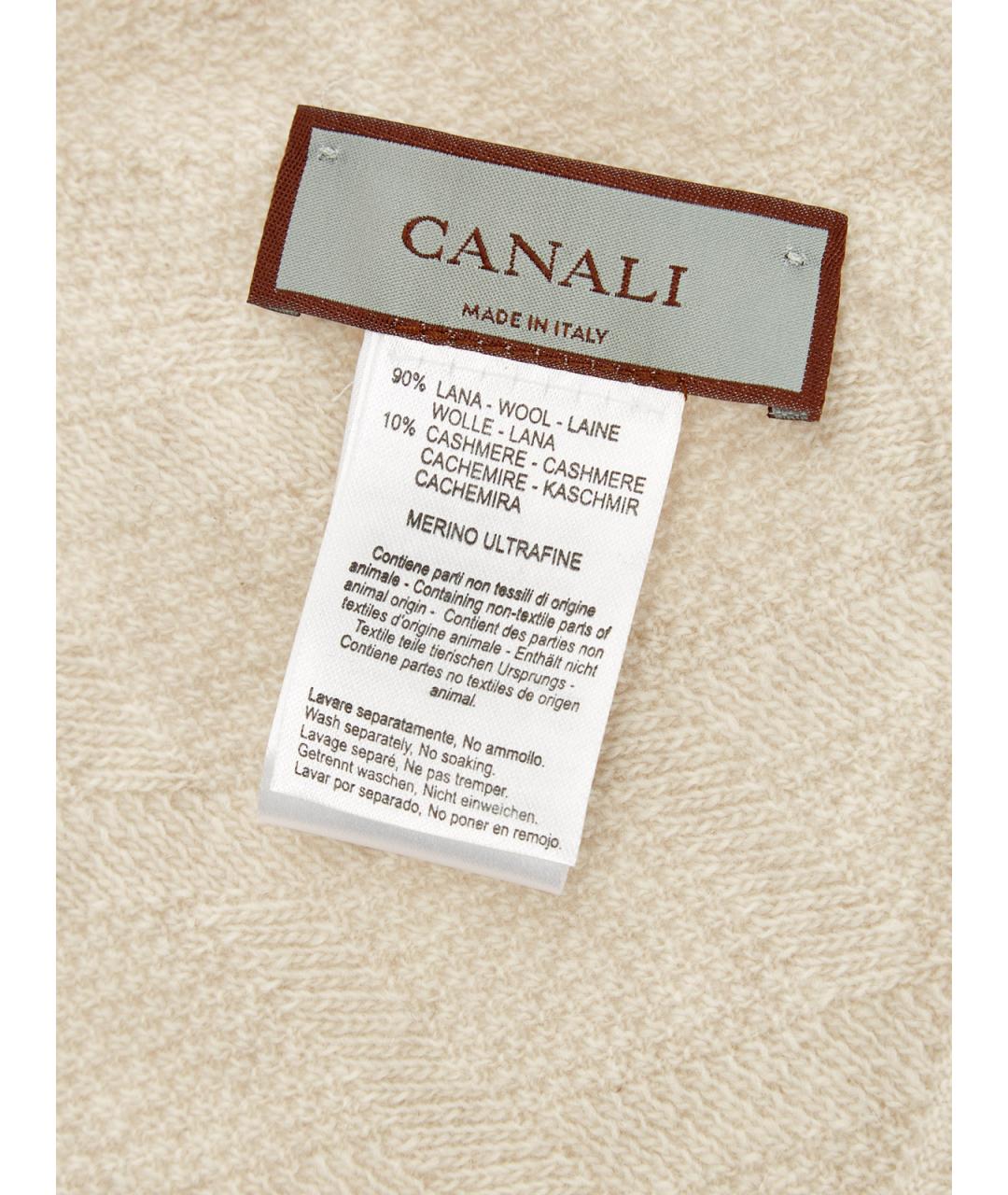 CANALI Бежевая шерстяная шапка, фото 4