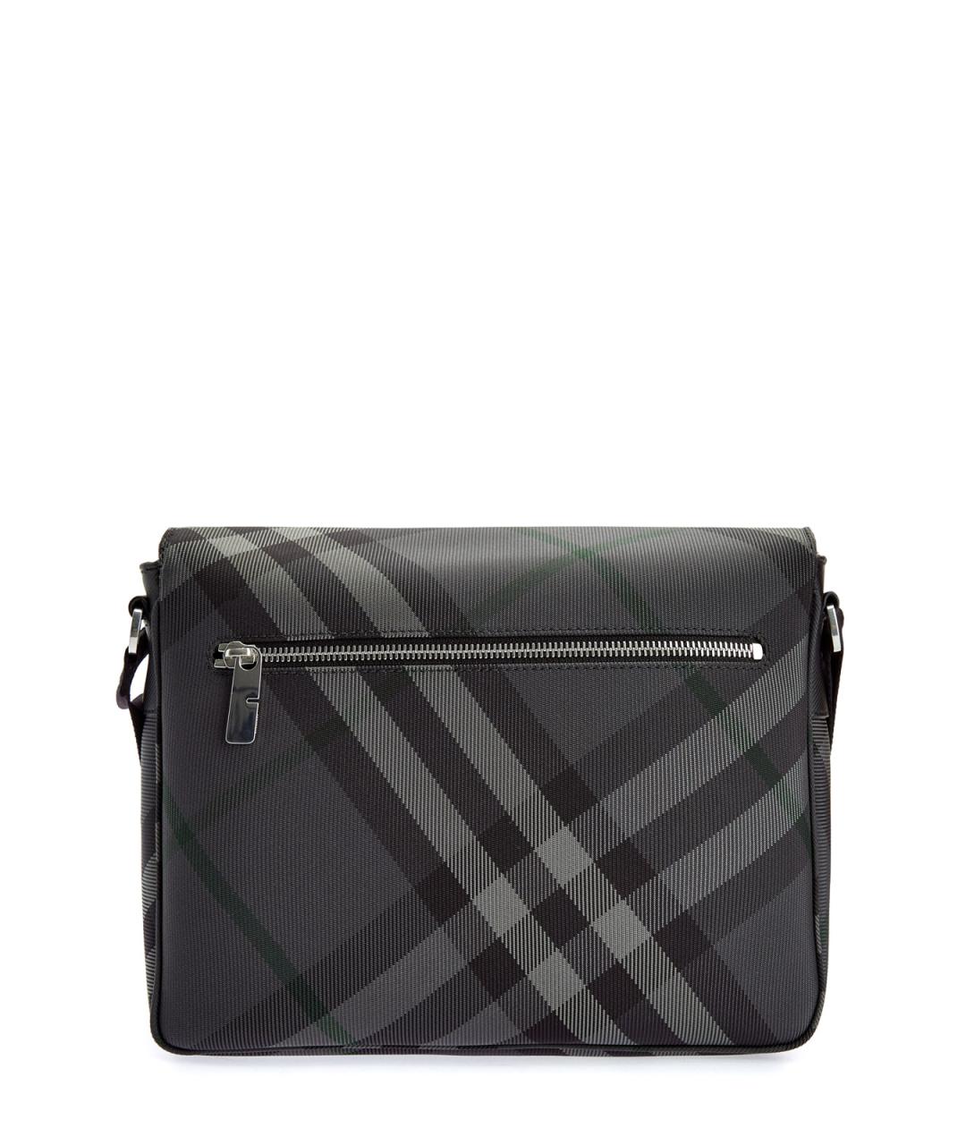 BURBERRY Серая синтетическая сумка на плечо, фото 5