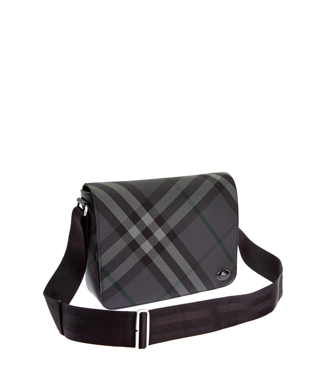 BURBERRY Серая синтетическая сумка на плечо, фото 3