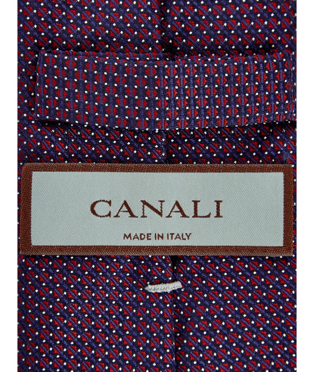 CANALI Фиолетовый шелковый галстук, фото 3