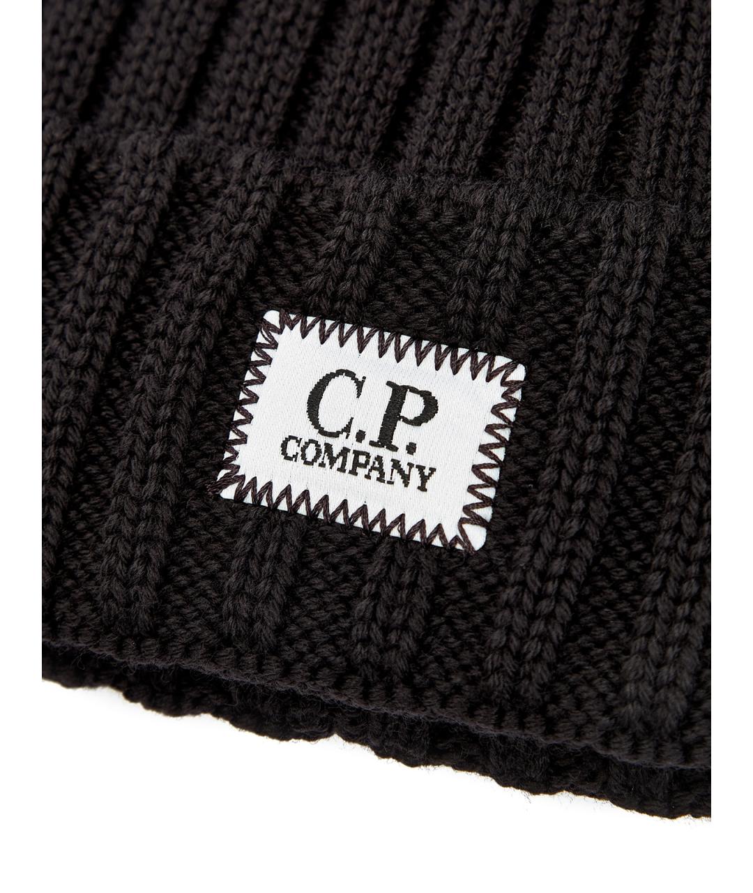CP COMPANY Черная шерстяная шапка, фото 4