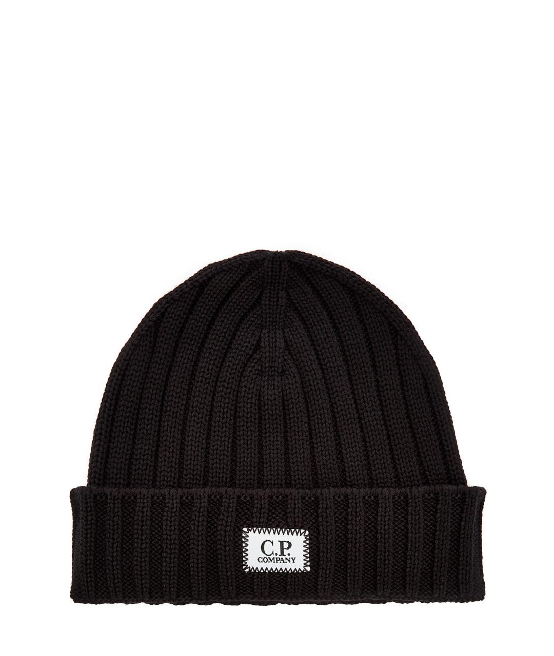 CP COMPANY Черная шерстяная шапка, фото 1