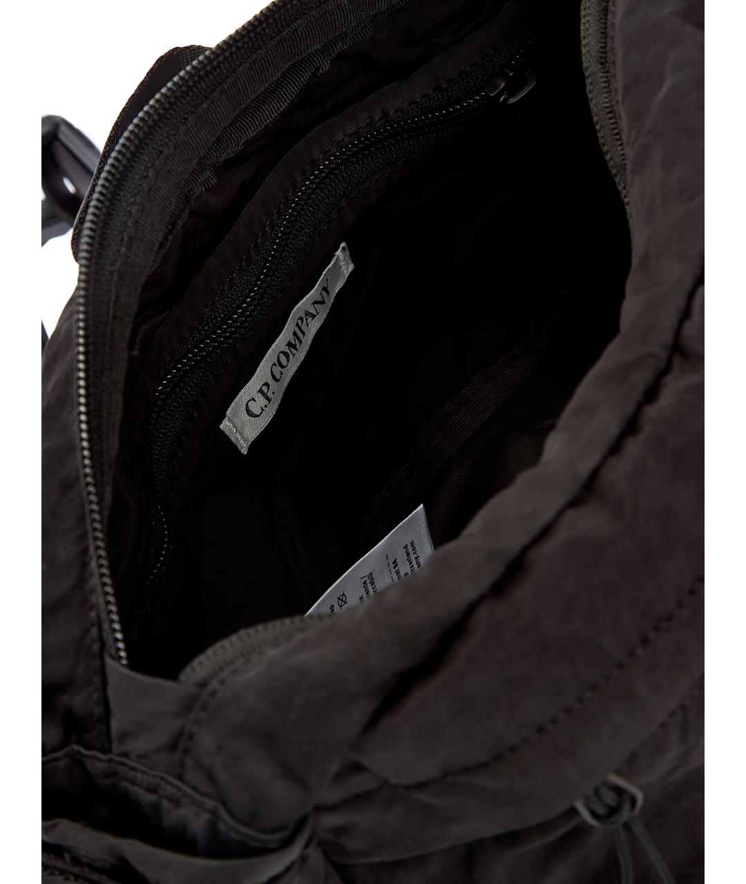 CP COMPANY Черная синтетическая поясная сумка, фото 7
