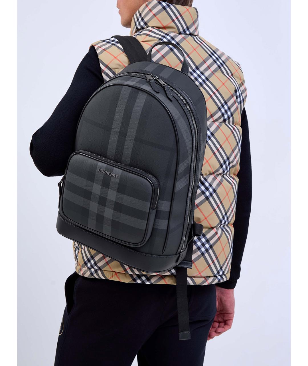 BURBERRY Серый рюкзак из искусственной кожи, фото 2
