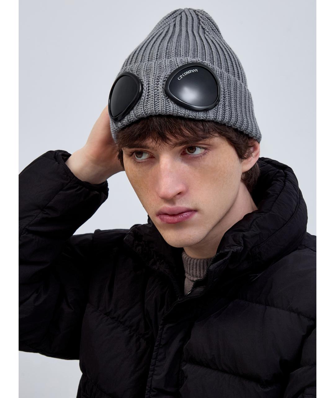 CP COMPANY Серая шерстяная шапка, фото 2