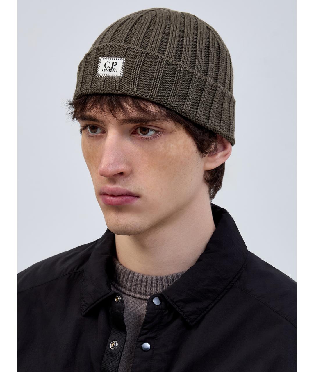 CP COMPANY Коричневая шерстяная шапка, фото 2