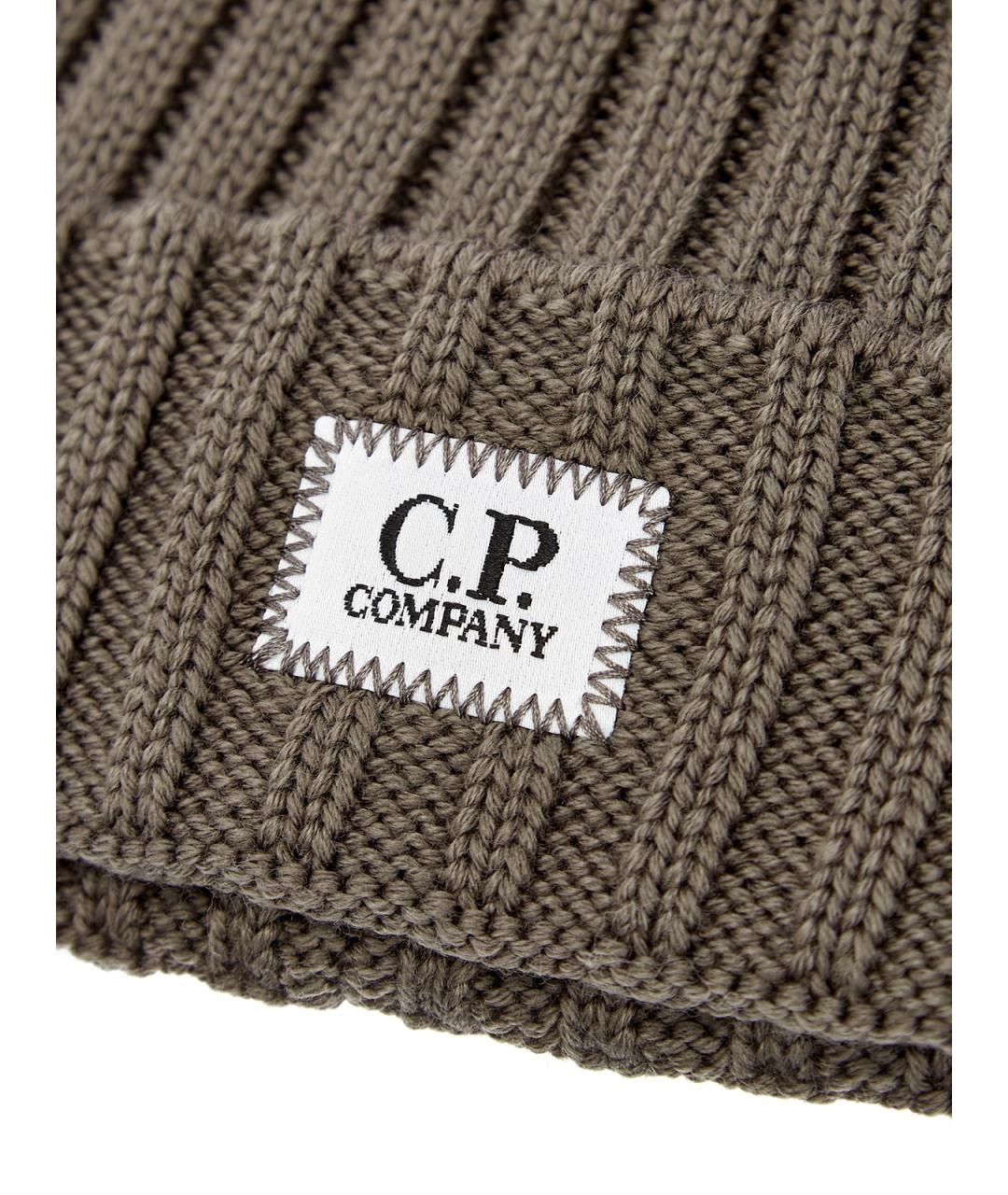 CP COMPANY Коричневая шерстяная шапка, фото 4