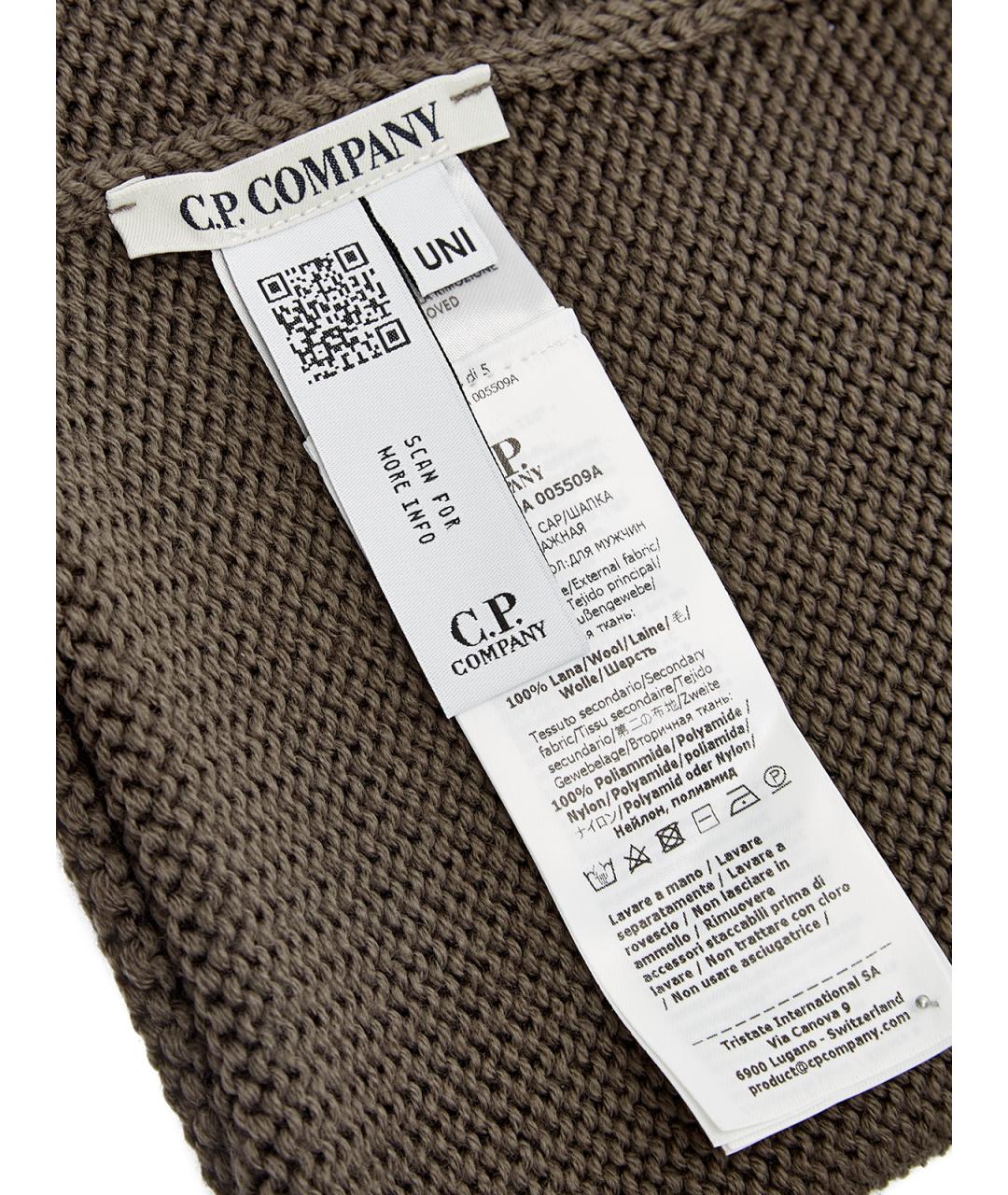 CP COMPANY Коричневая шерстяная шапка, фото 5