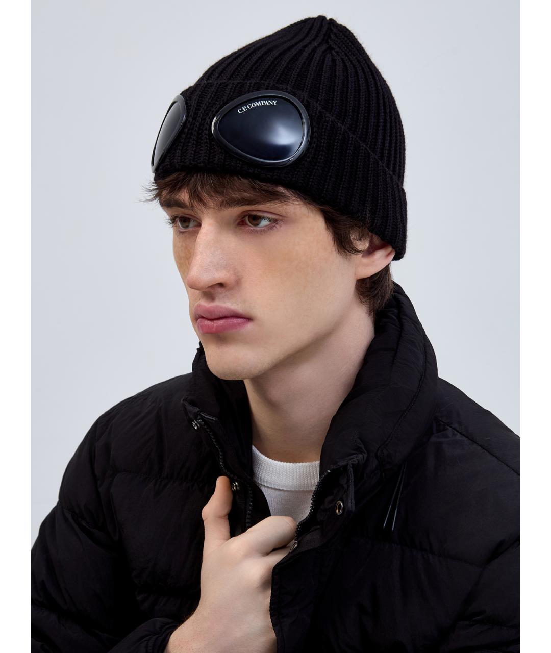 CP COMPANY Черная шерстяная шапка, фото 2