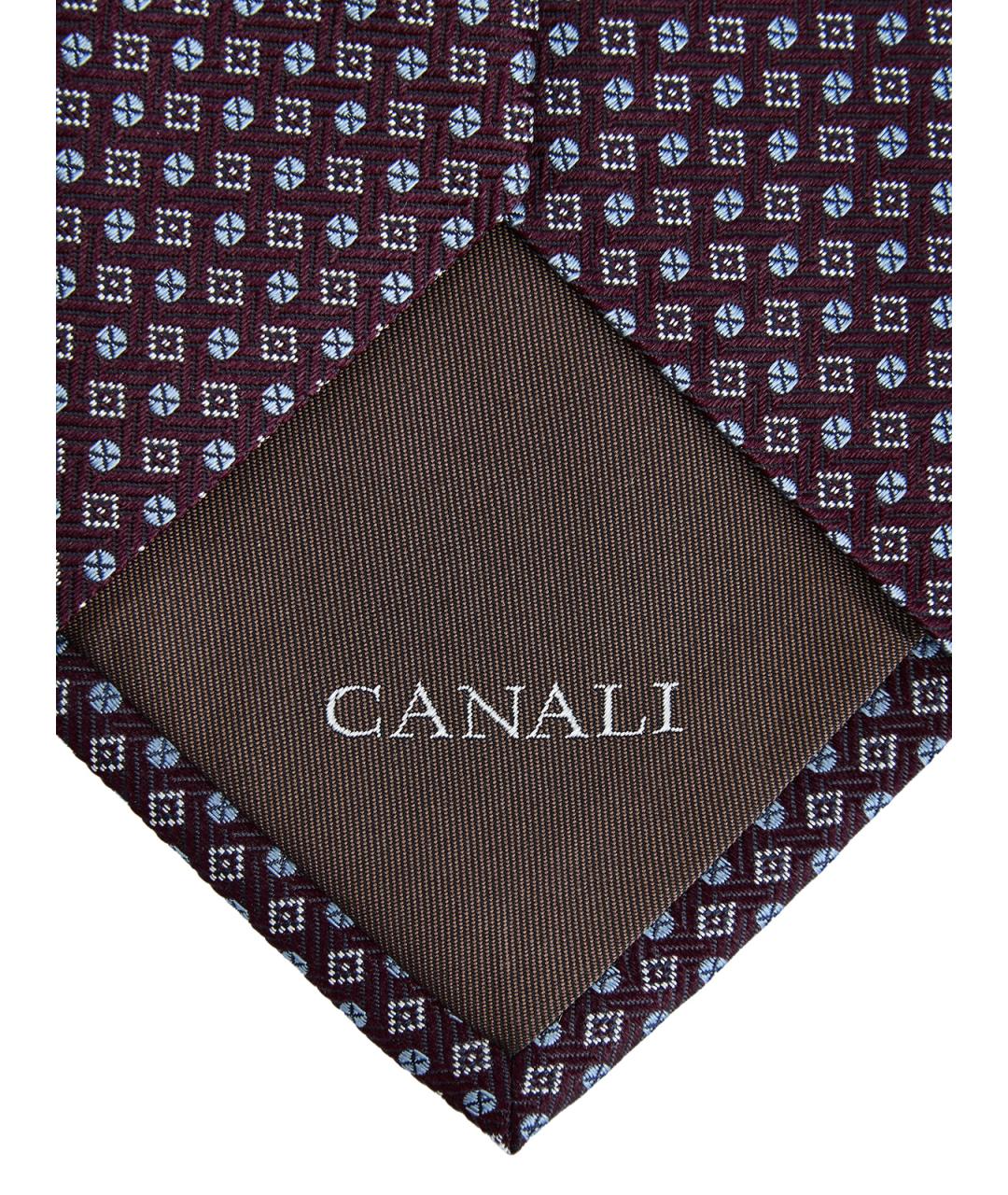 CANALI Бордовый шелковый галстук, фото 3