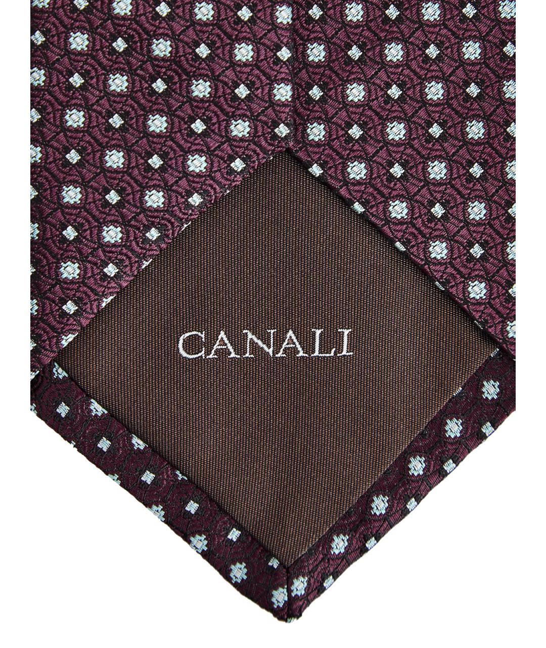 CANALI Бордовый шелковый галстук, фото 3