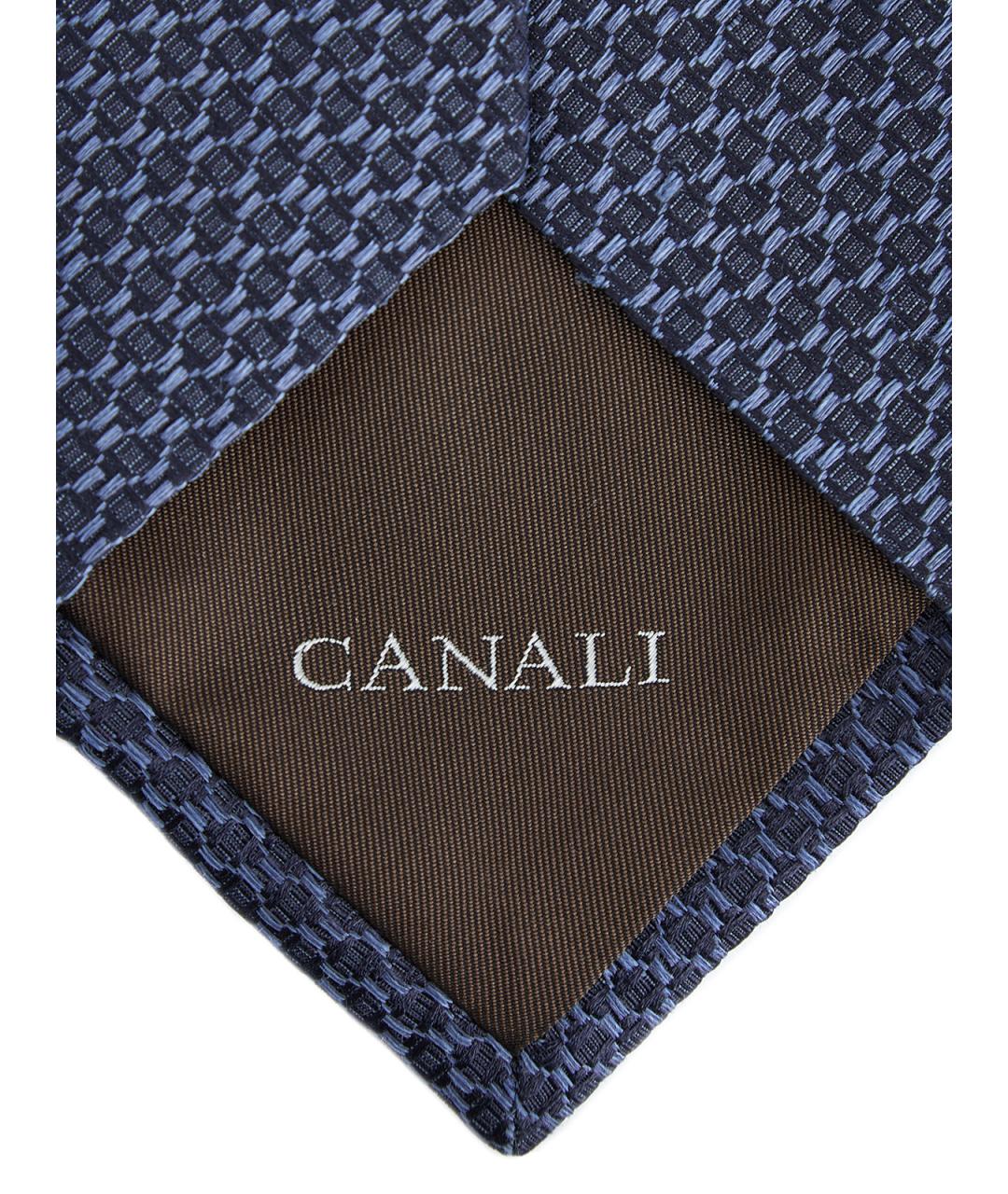 CANALI Синий шелковый галстук, фото 3
