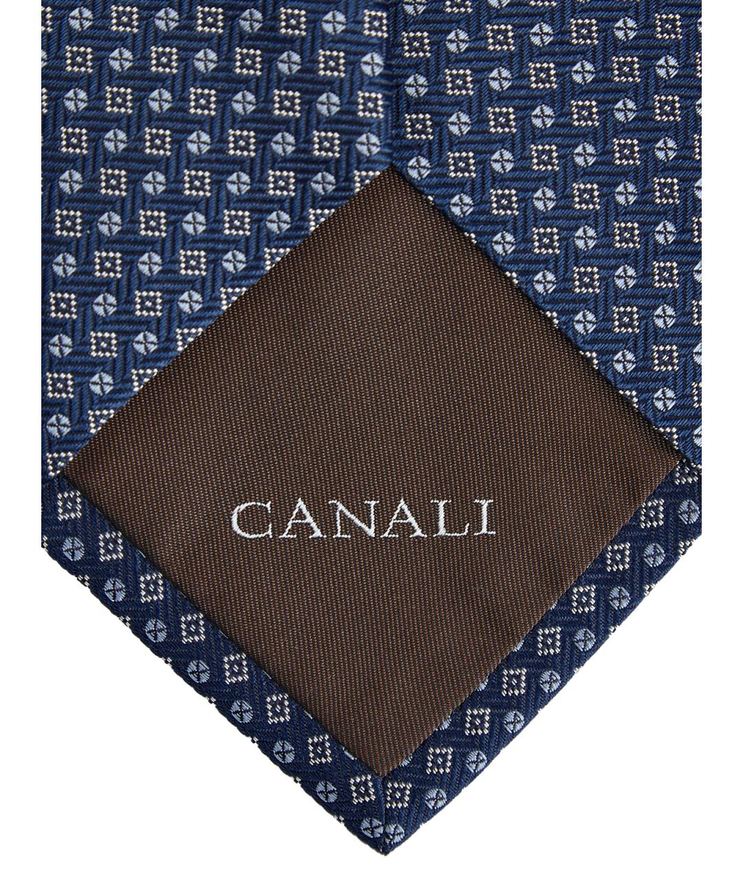 CANALI Синий шелковый галстук, фото 3