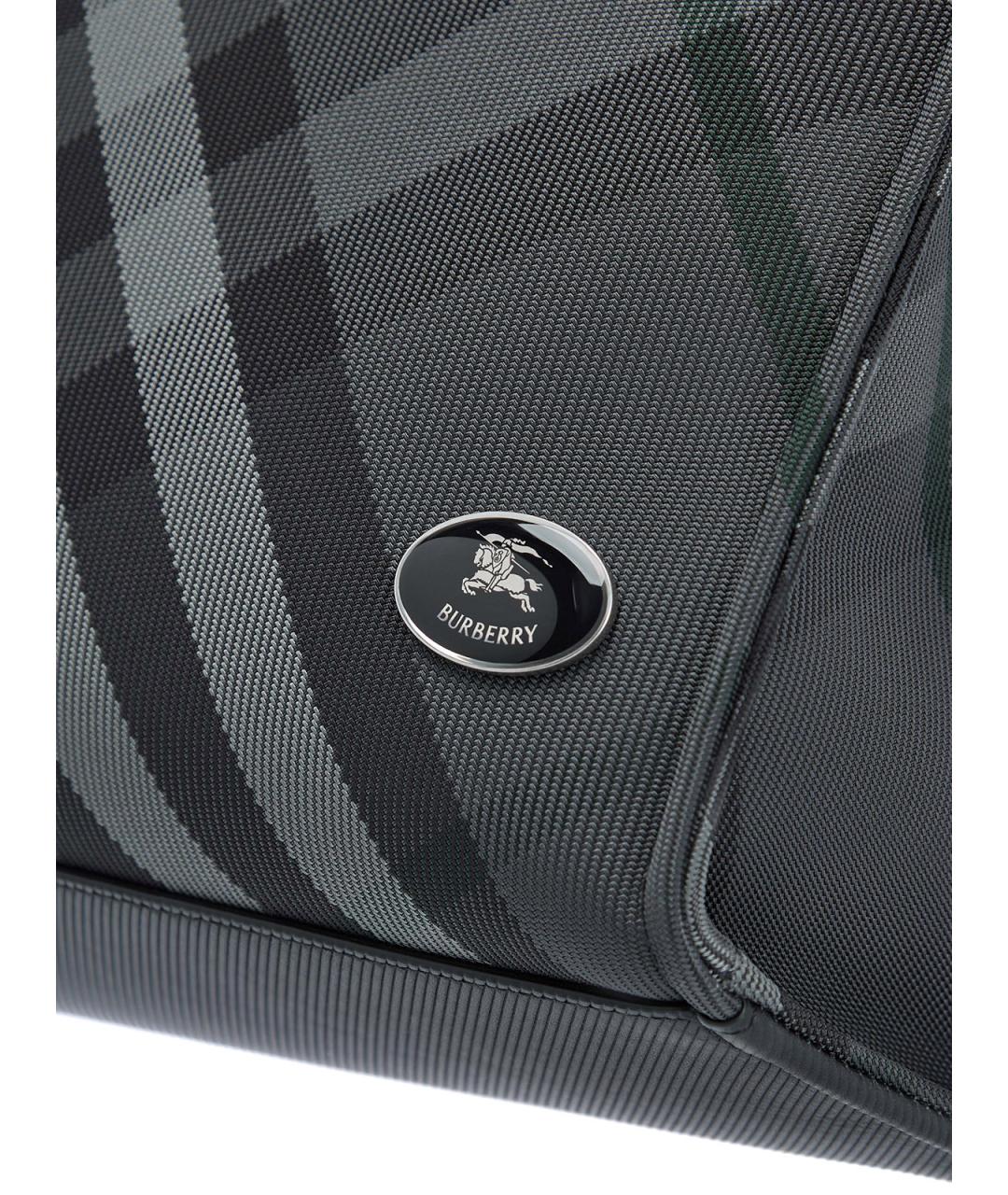BURBERRY Серая синтетическая сумка на плечо, фото 6