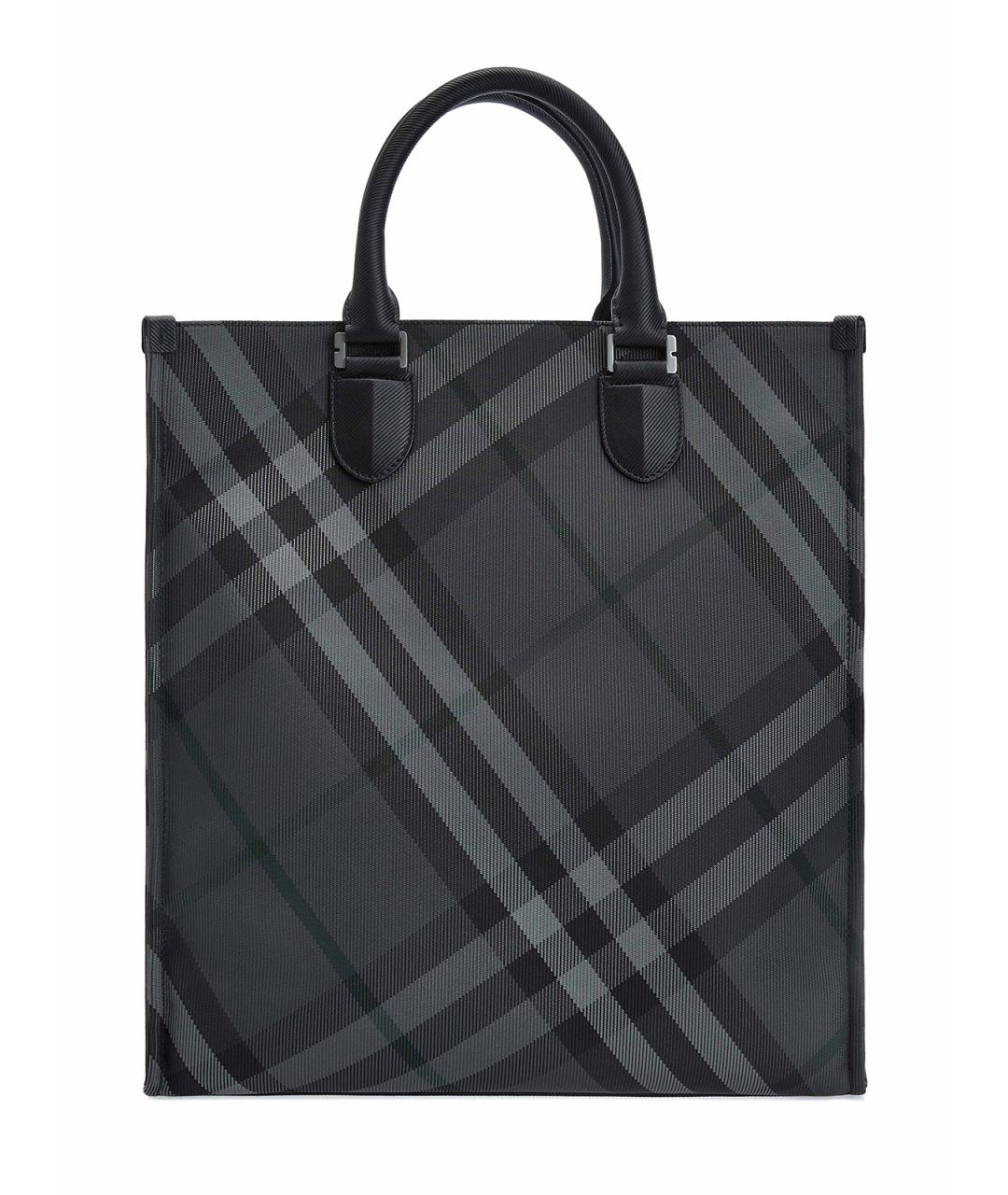 BURBERRY Серая синтетическая сумка на плечо, фото 5