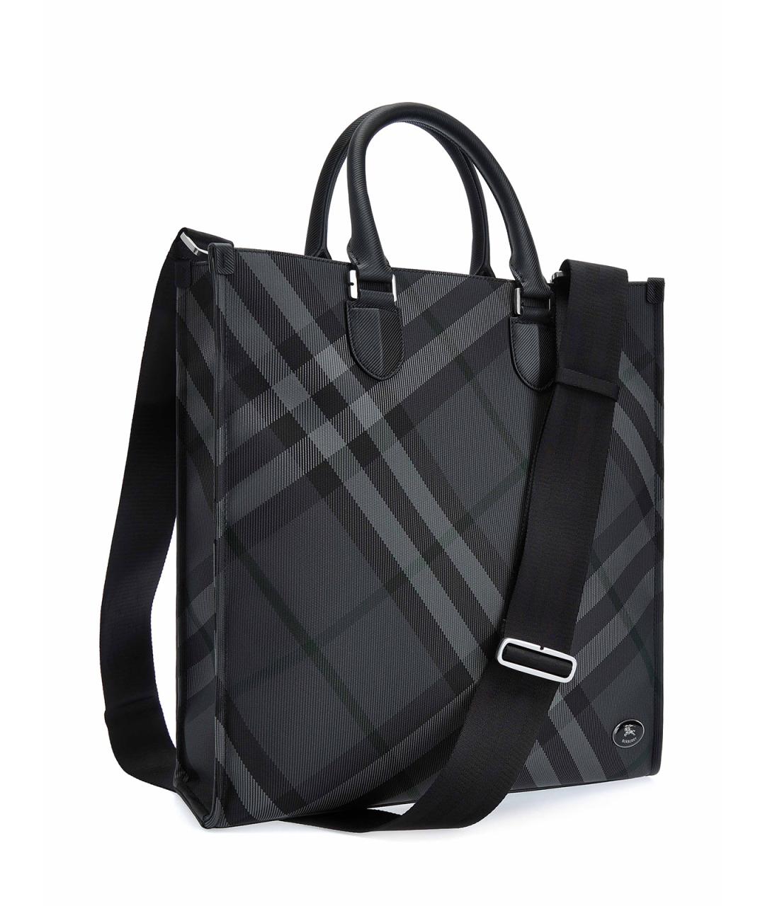 BURBERRY Серая синтетическая сумка на плечо, фото 3