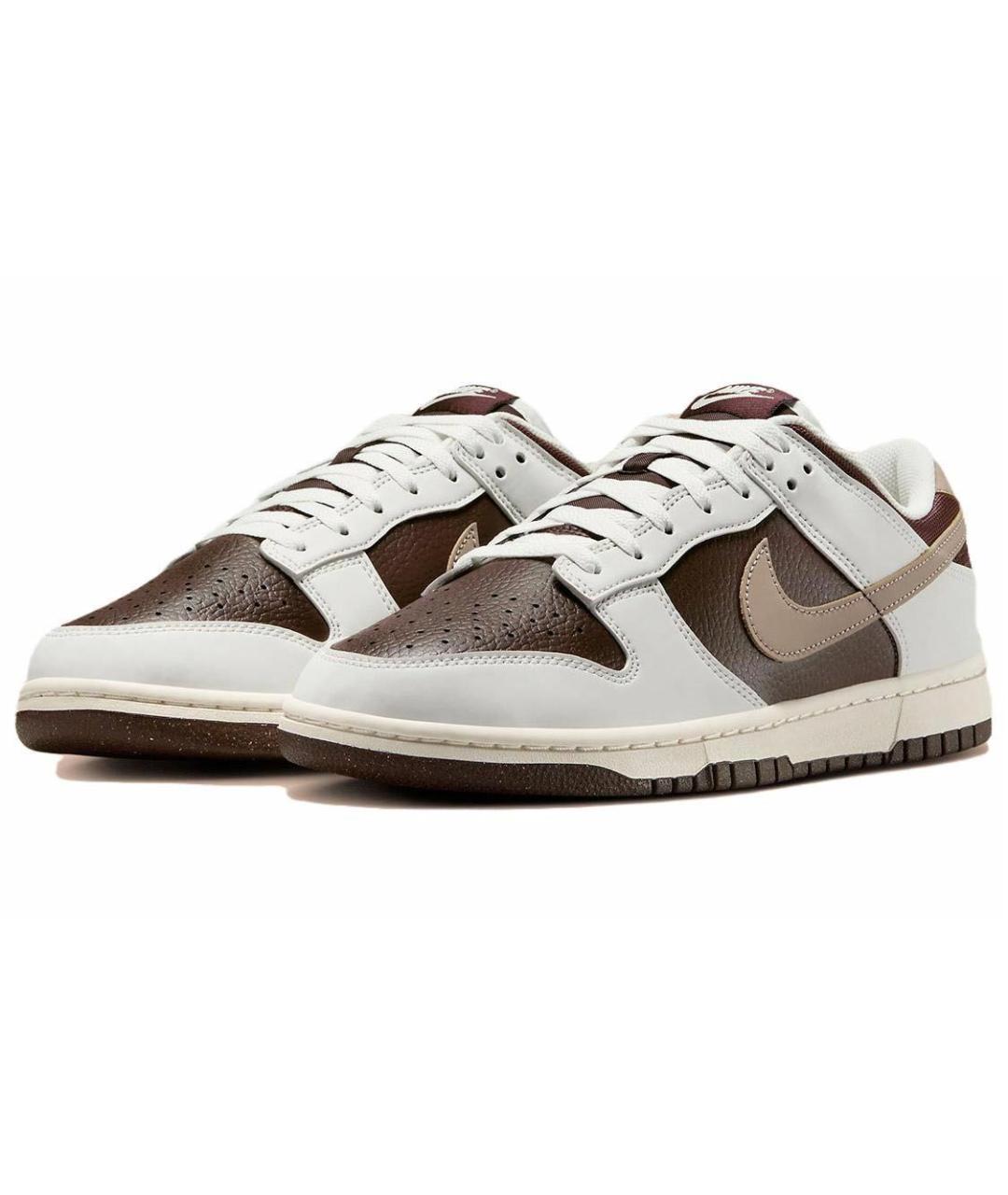 NIKE Коричневые кожаные кроссовки, фото 5
