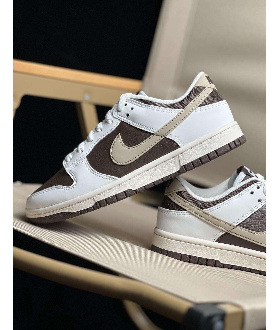 NIKE Коричневые кожаные кроссовки, фото 6