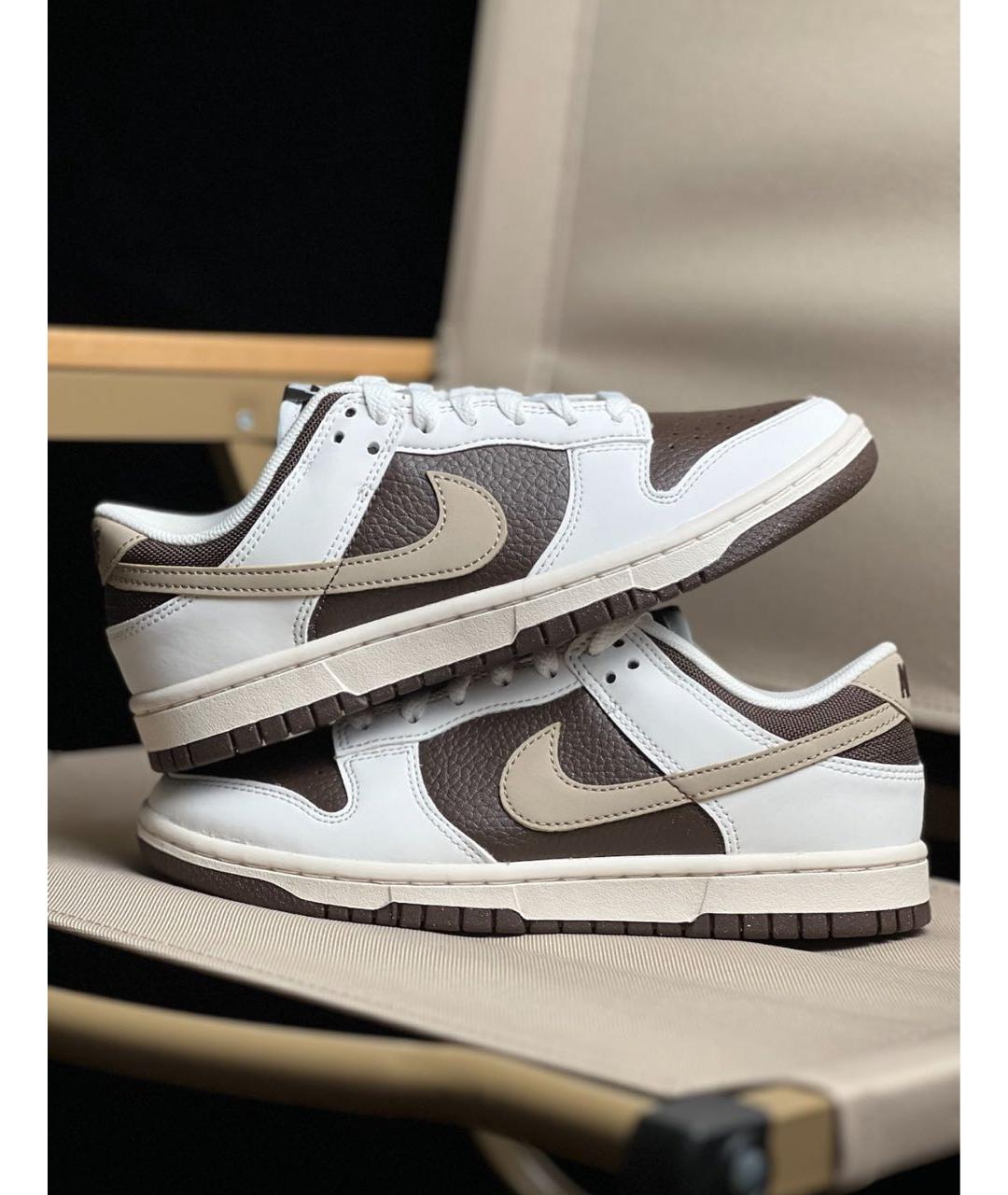 NIKE Коричневые кожаные кроссовки, фото 8