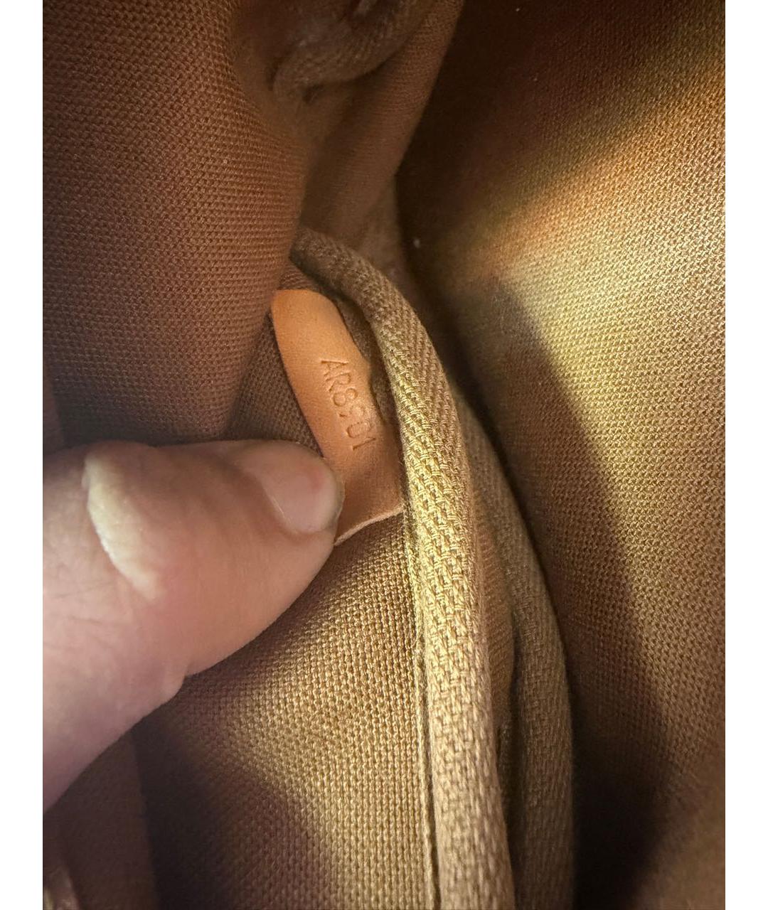 LOUIS VUITTON Коричневая канва сумка через плечо, фото 5