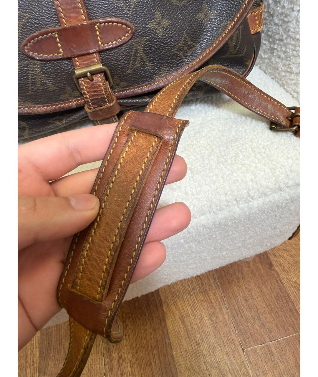 LOUIS VUITTON Коричневая канва сумка через плечо, фото 2