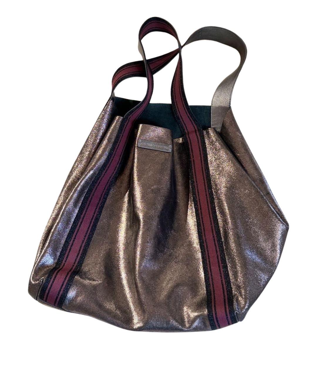 BRUNELLO CUCINELLI Коричневая кожаная сумка с короткими ручками, фото 1