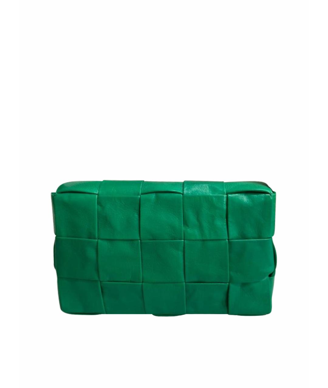 BOTTEGA VENETA Зеленая кожаная сумка через плечо, фото 1