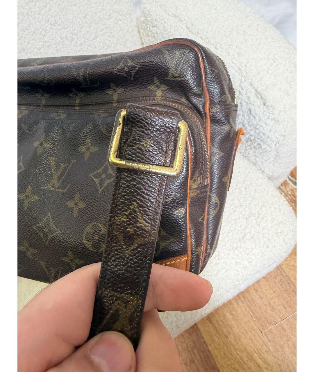 LOUIS VUITTON Коричневая канва сумка через плечо, фото 4