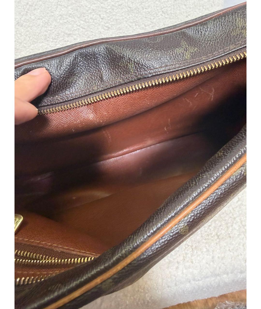 LOUIS VUITTON Коричневая канва сумка через плечо, фото 6