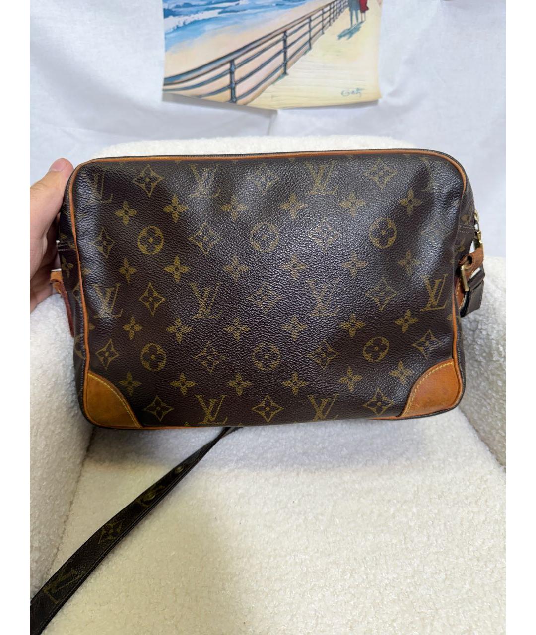 LOUIS VUITTON Коричневая канва сумка через плечо, фото 5
