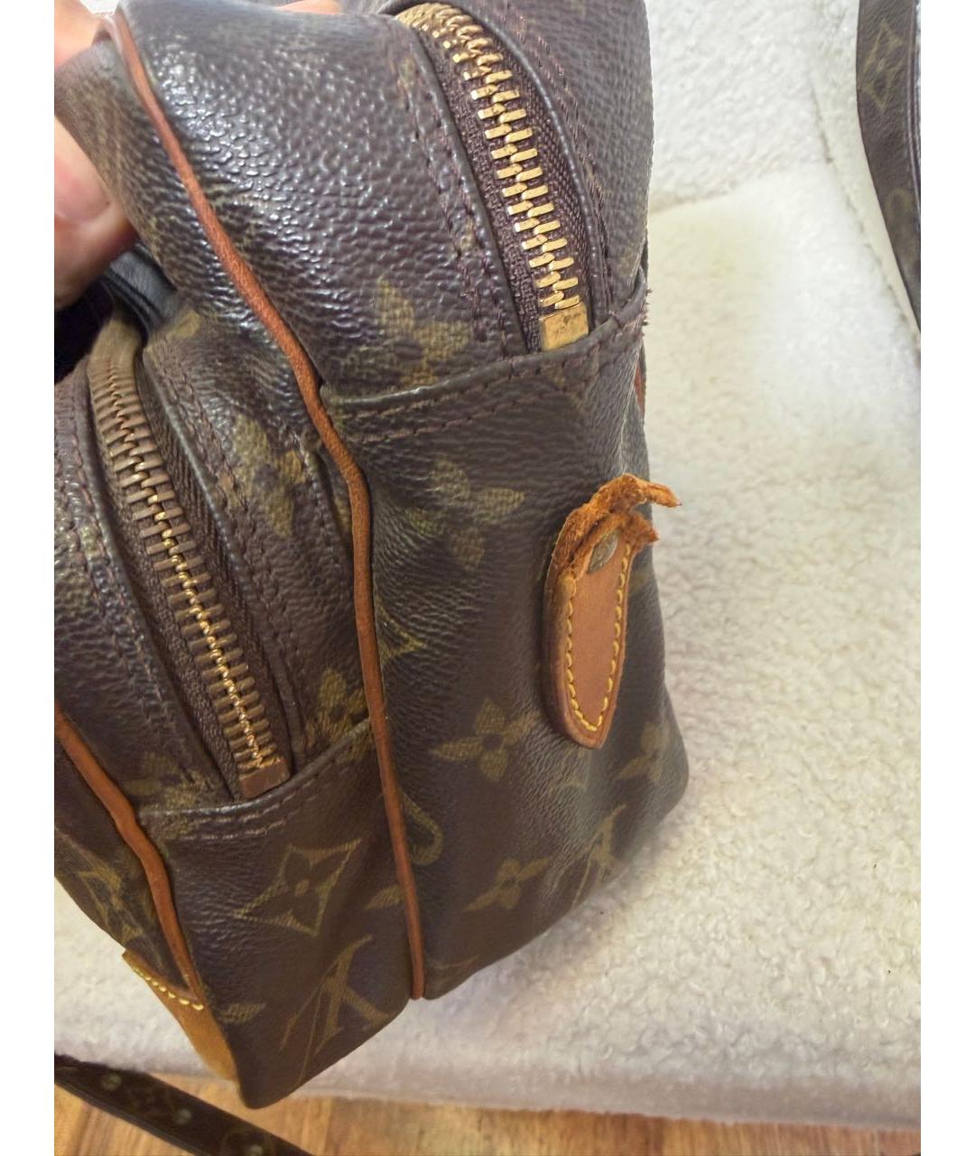LOUIS VUITTON Коричневая канва сумка через плечо, фото 3