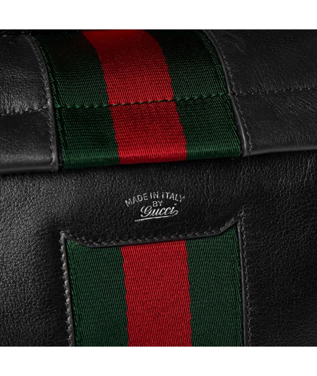 GUCCI Черный кожаный рюкзак, фото 3