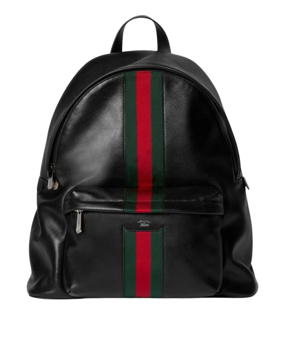 GUCCI Черный кожаный рюкзак, фото 1
