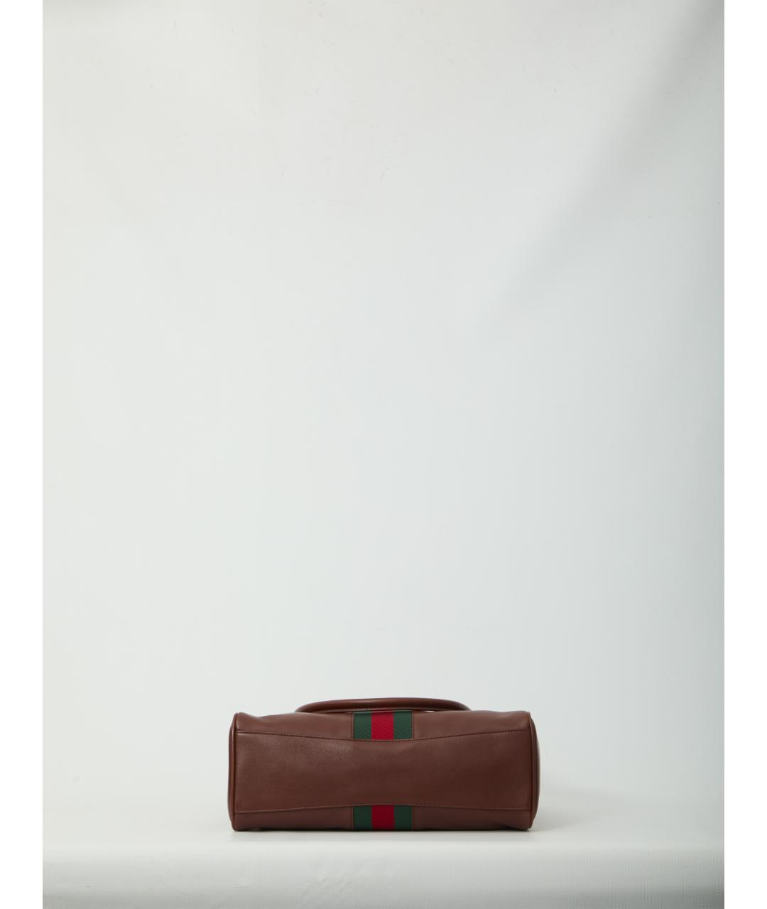 GUCCI Коричневая кожаная сумка тоут, фото 3