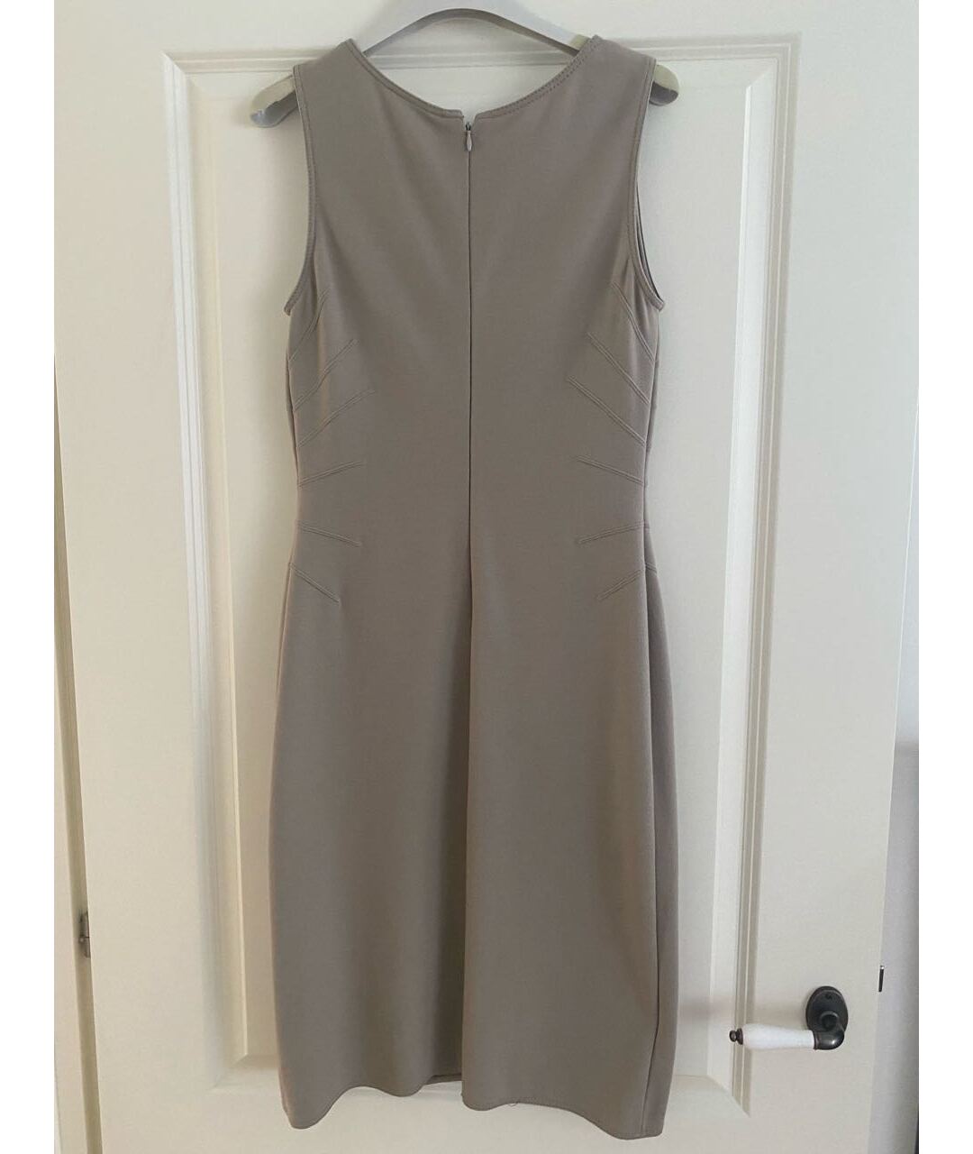 ARMANI COLLEZIONI Хаки вискозное коктейльное платье, фото 2