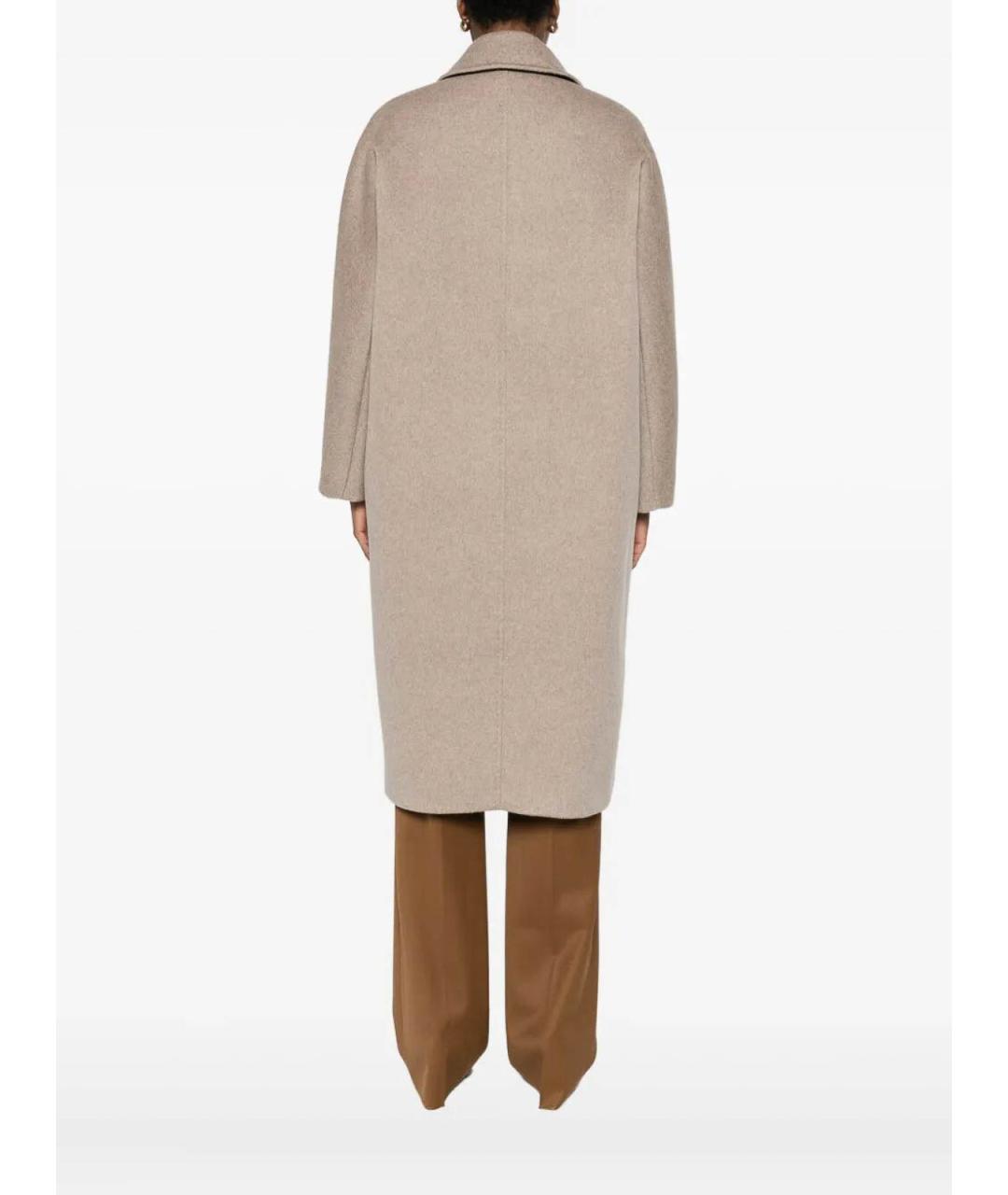 MAX MARA Бежевое шерстяное пальто, фото 4