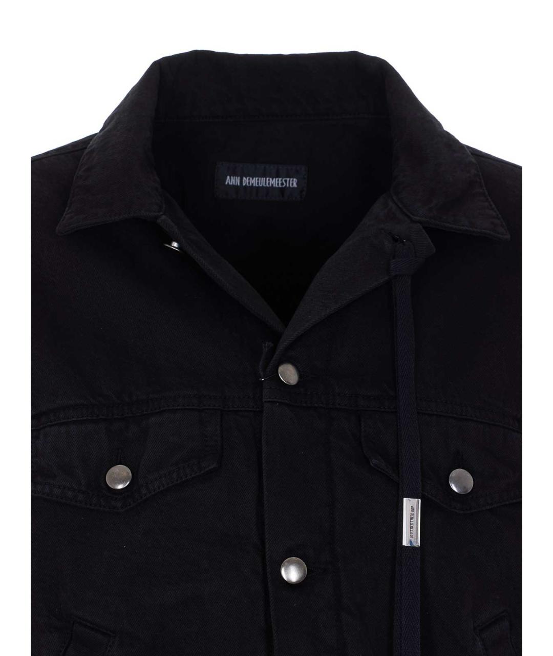 ANN DEMEULEMEESTER Черная хлопковая куртка, фото 4