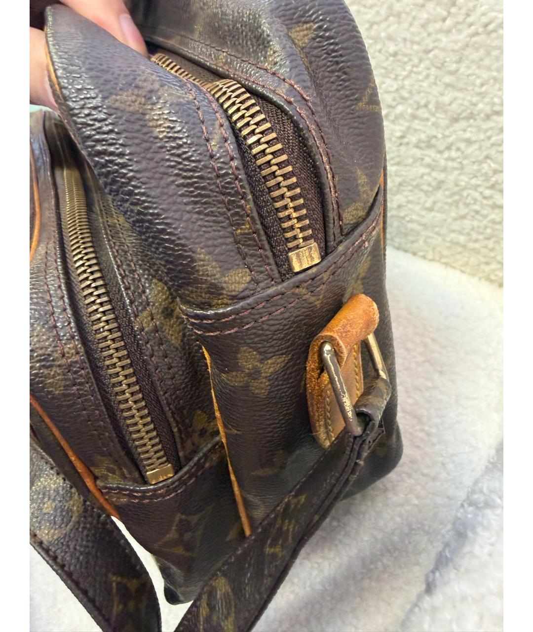 LOUIS VUITTON Коричневая канва сумка через плечо, фото 2