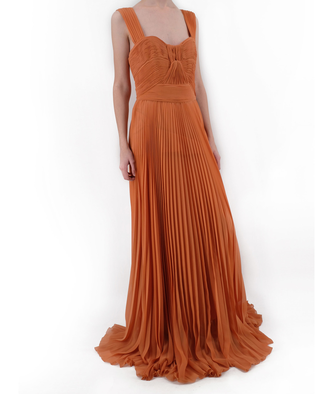 ELIE SAAB Оранжевое полиэстеровое вечернее платье, фото 2