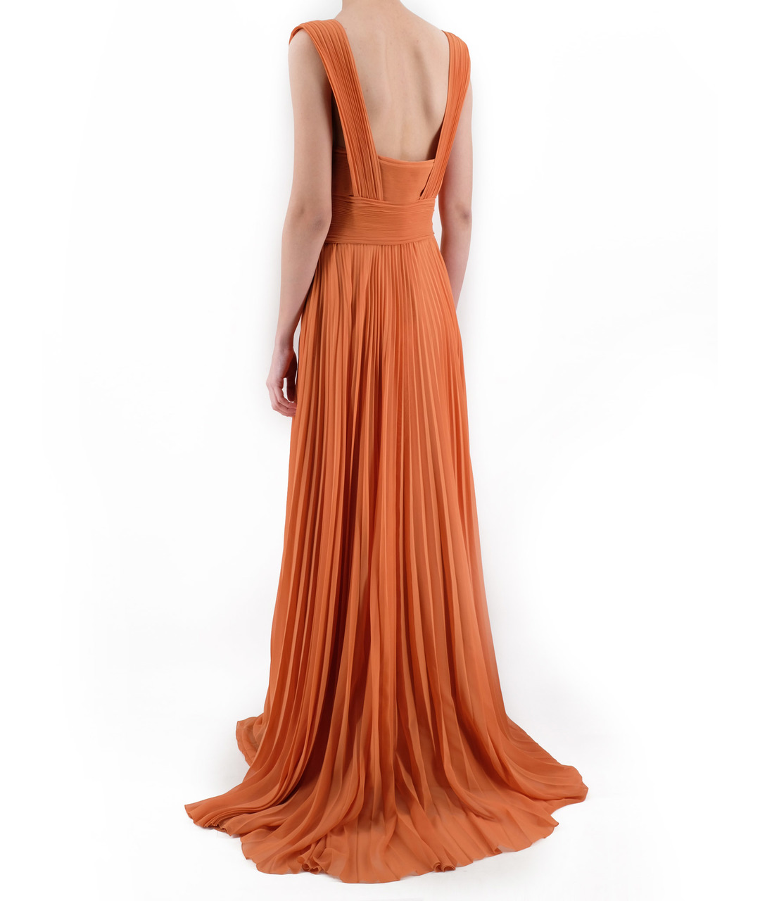 ELIE SAAB Оранжевое полиэстеровое вечернее платье, фото 3
