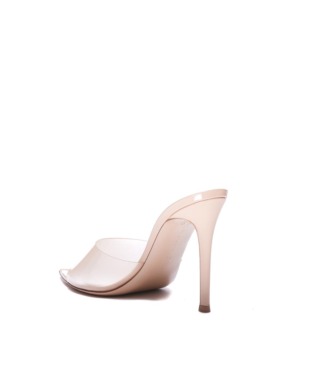 GIANVITO ROSSI Бежевые кожаные мюли, фото 3