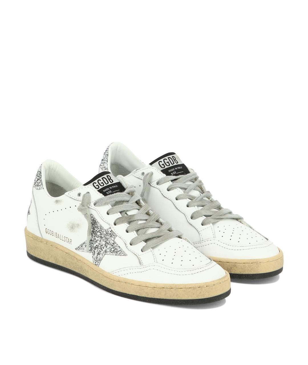 GOLDEN GOOSE Белые кожаные кроссовки, фото 2