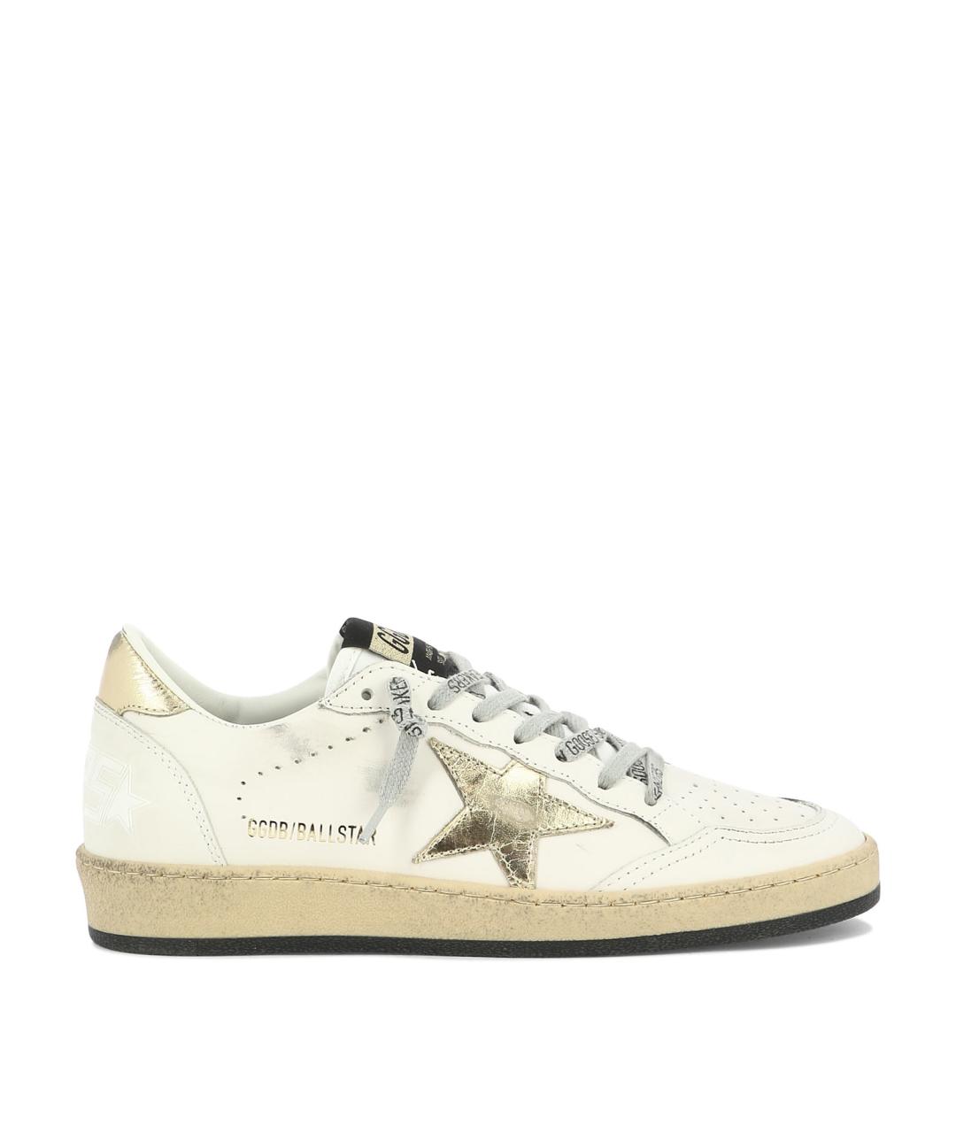 GOLDEN GOOSE Белые кожаные кроссовки, фото 1