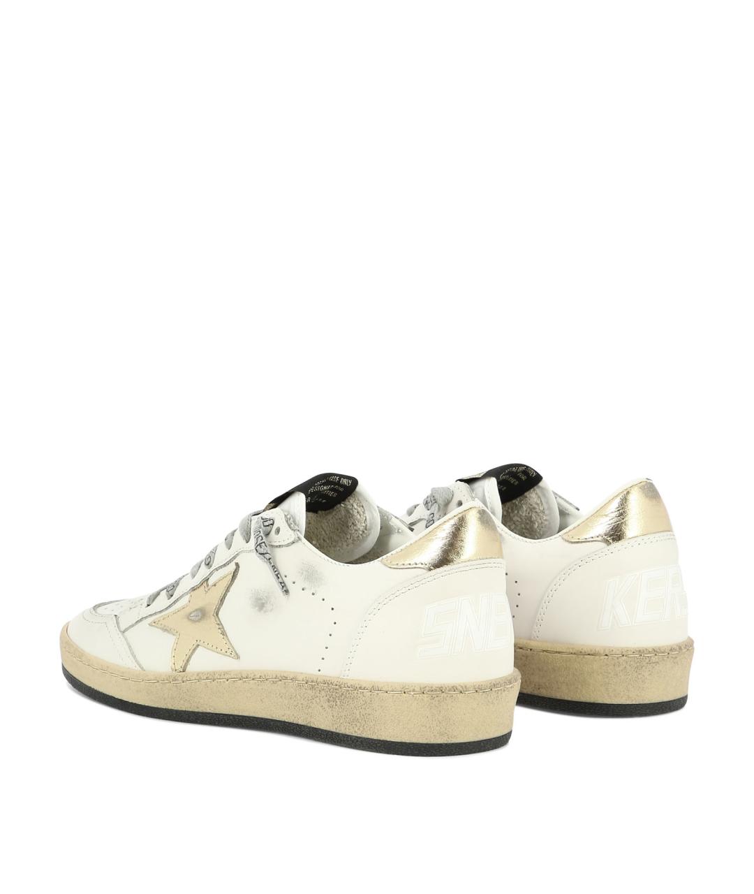 GOLDEN GOOSE Белые кожаные кроссовки, фото 4