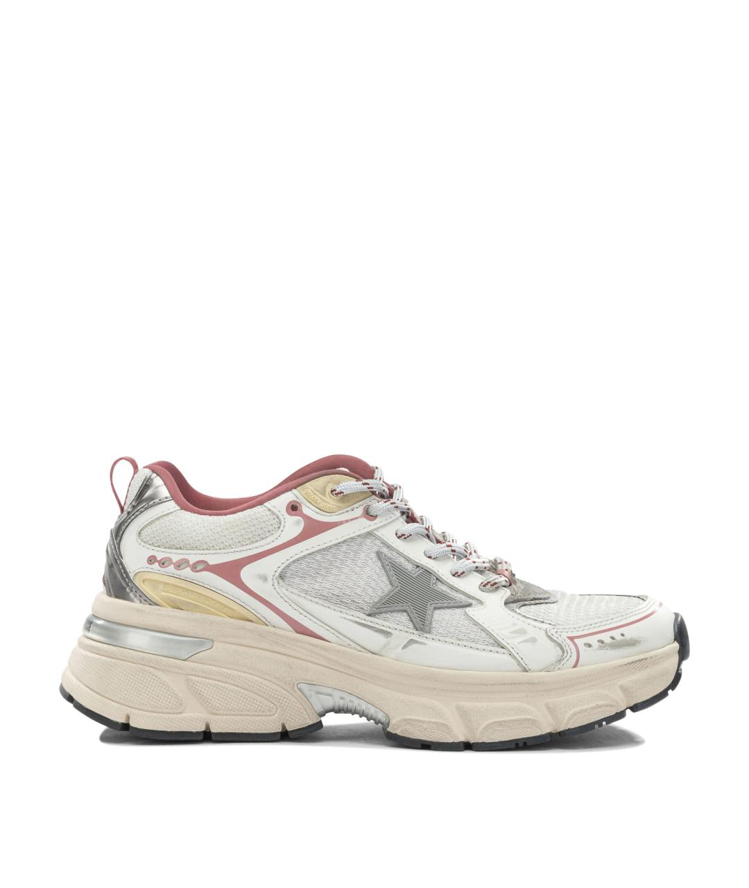 GOLDEN GOOSE Серебряные синтетические кроссовки, фото 1