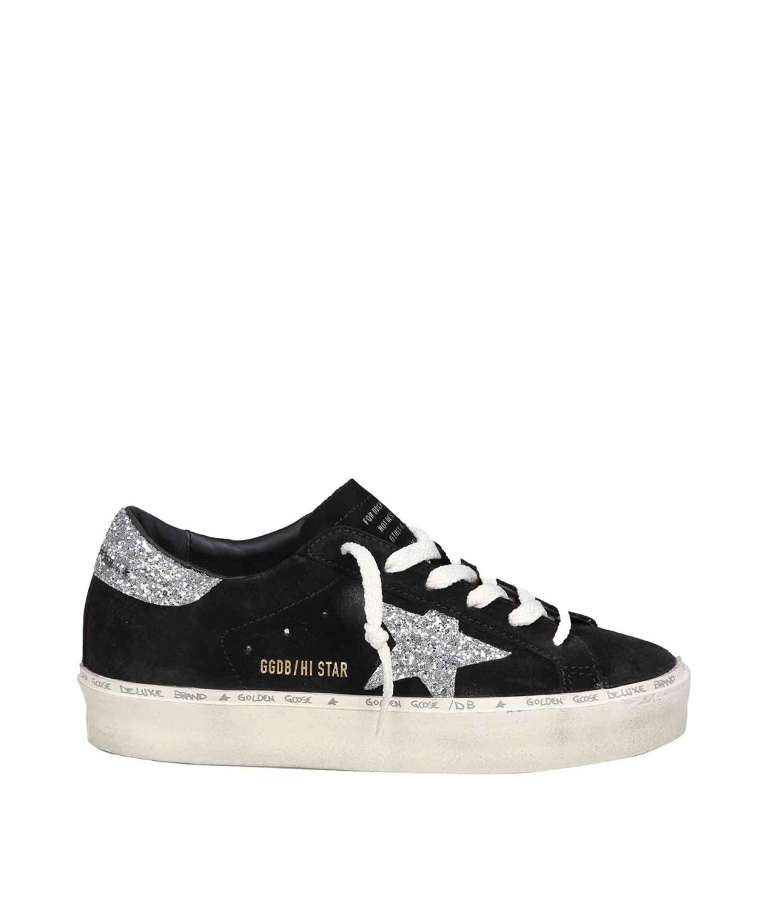 GOLDEN GOOSE Черные кожаные кроссовки, фото 1