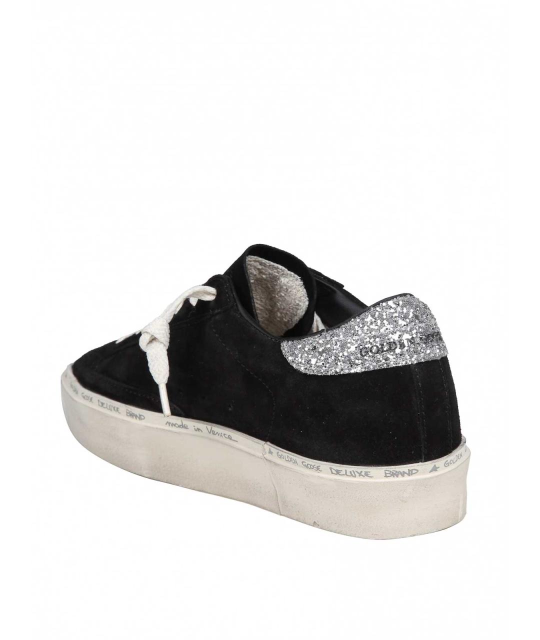 GOLDEN GOOSE Черные кожаные кроссовки, фото 4