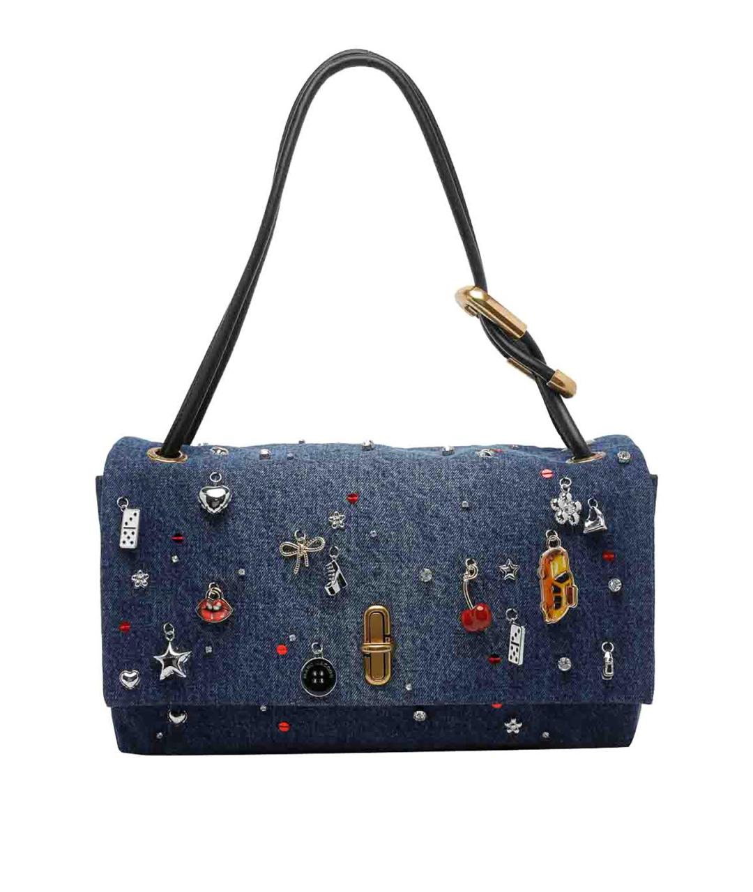 MARC JACOBS Синяя хлопковая сумка через плечо, фото 2