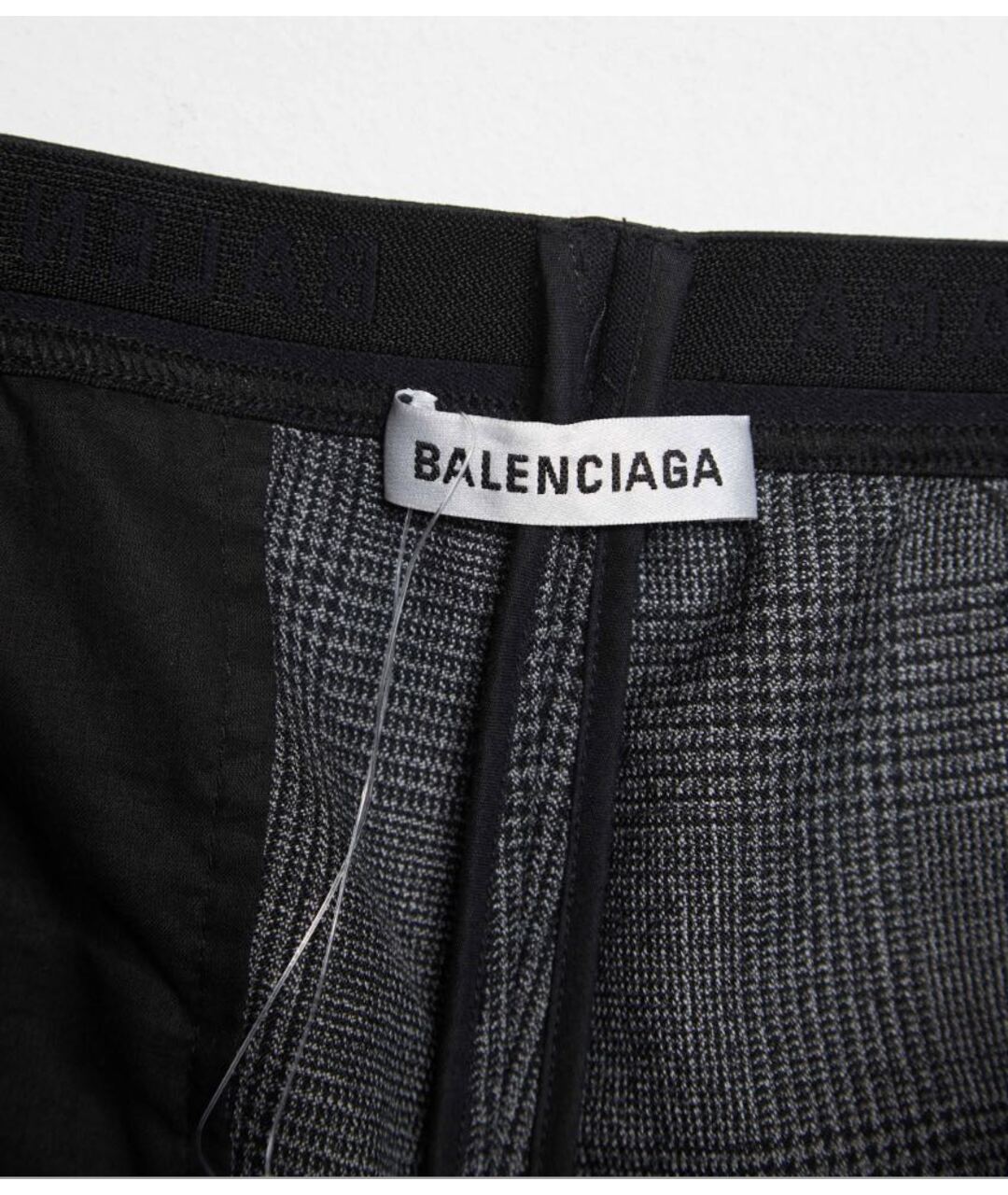 BALENCIAGA Серые шерстяные брюки широкие, фото 3